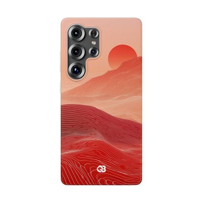 Red Lite Phone Case for Samsung - Crimson Ridge Lines