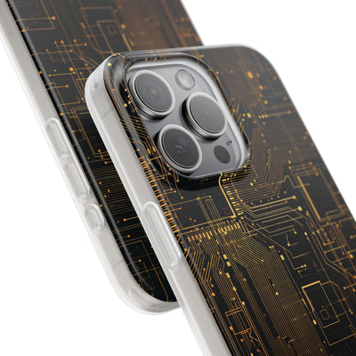 Gold Lite Phone Case for iPhone - Amber Core Mainframe