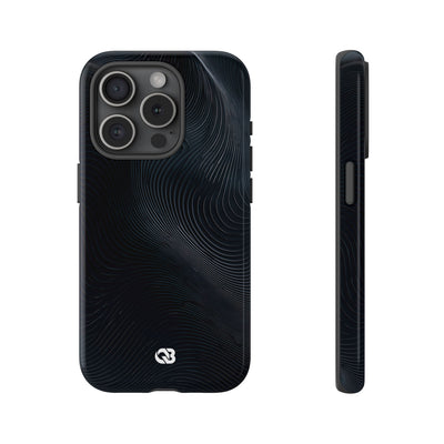 Black Tough Phone Case for iPhone - Obsidian Ridge Flux