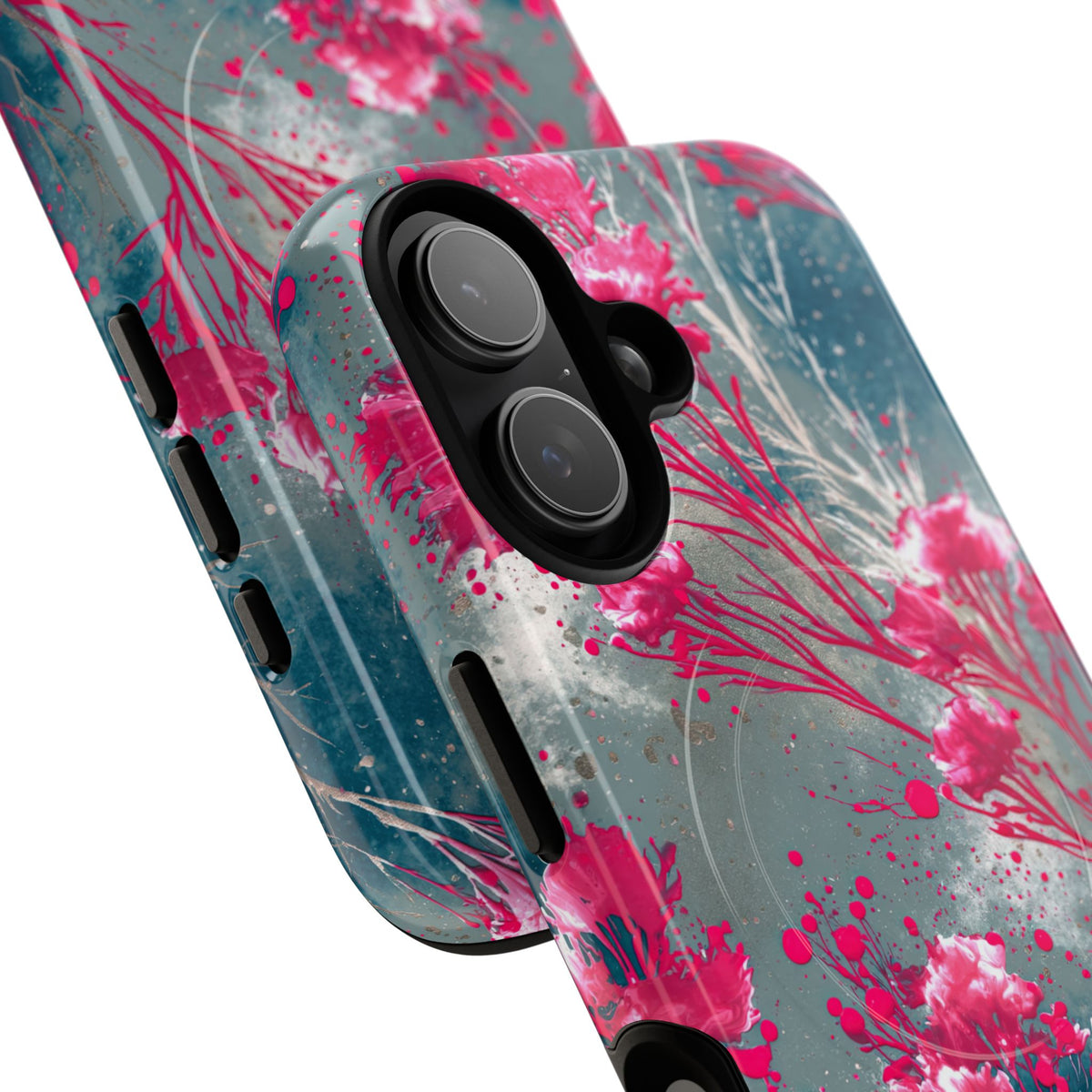 Cyber Blossom · Tough 2.0 Magnetic Phone Case for iPhone · Teal