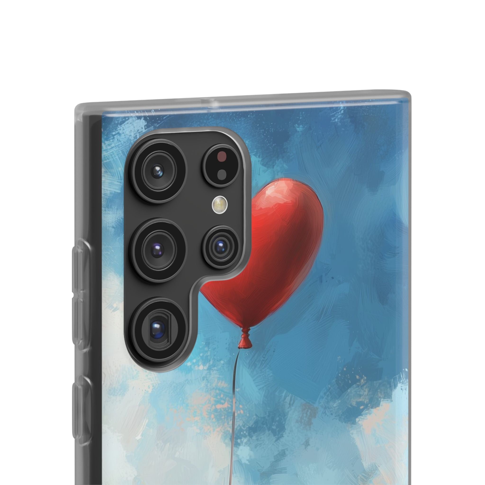 Crimson Heart Sky · Soft Phone Case for Samsung