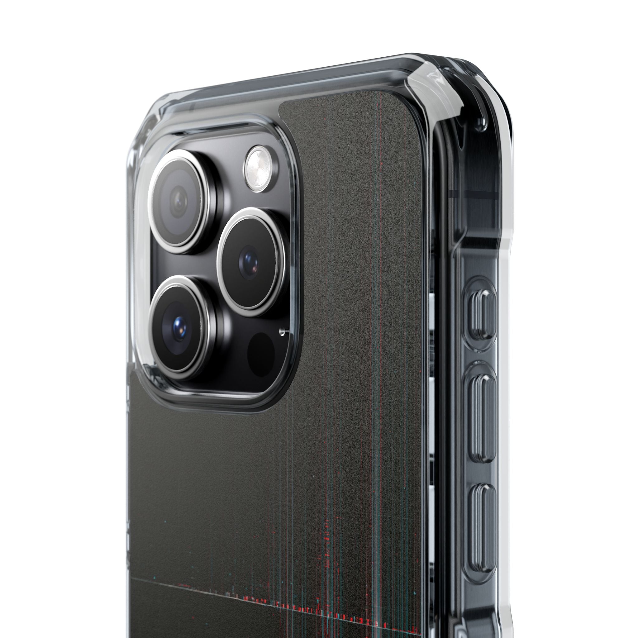 Black Impact MagSafe Phone Case for iPhone - Corrupted Data Stream