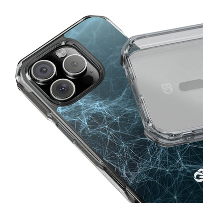 Teal Impact MagSafe Phone Case for iPhone - Arctic Neural Mesh