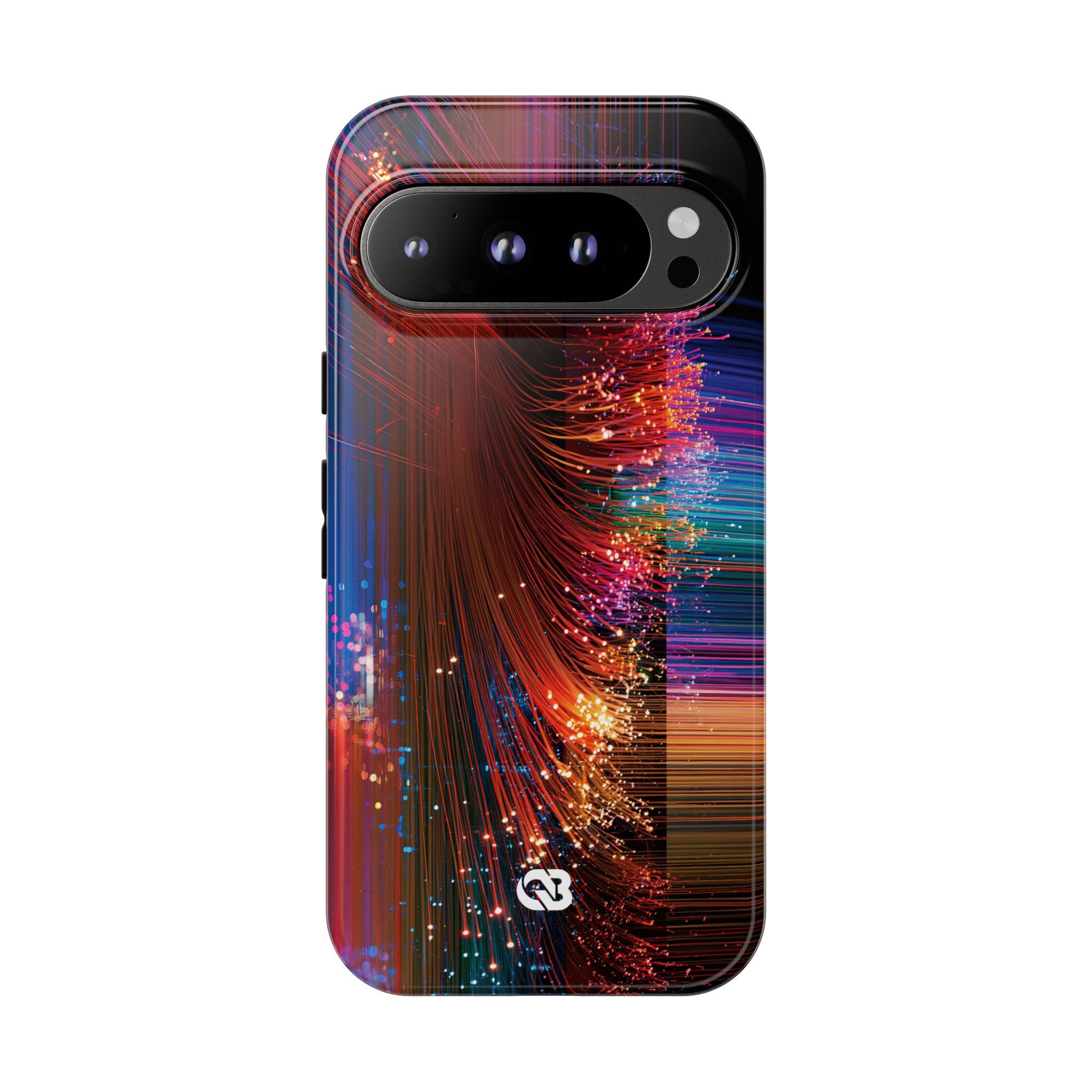 Black Tough Phone Case for Google Pixel - Cyber Optic Streak