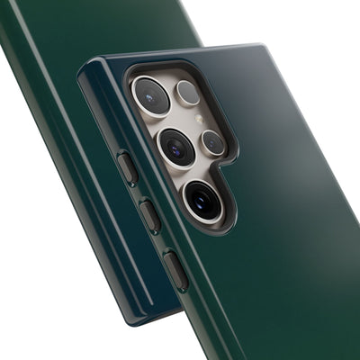 Green Tough Phone Case for Samsung - Midnight Pine Horizon