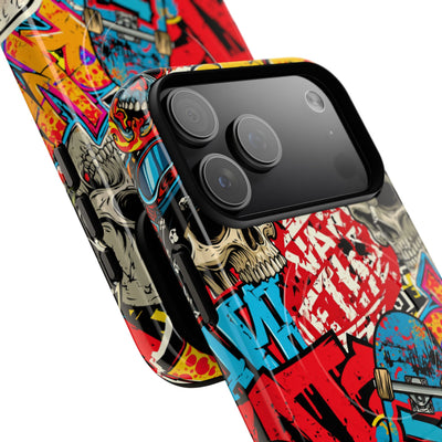 Skate Skull Riot · Tough 2.0 Magnetic Phone Case for iPhone · Red
