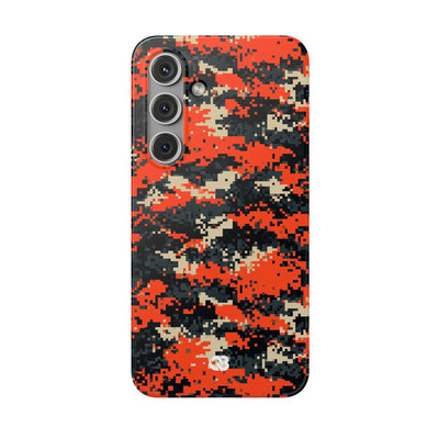 Signal Pixel Camo · Lite Phone Case for Samsung · Orange