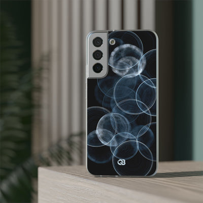 Blue Lite Phone Case for Samsung - Cyan Pulse Ripple