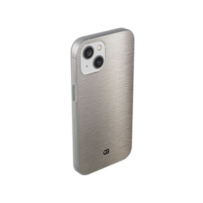 Grey Lite Phone Case for iPhone - Brushed Nickel Linen