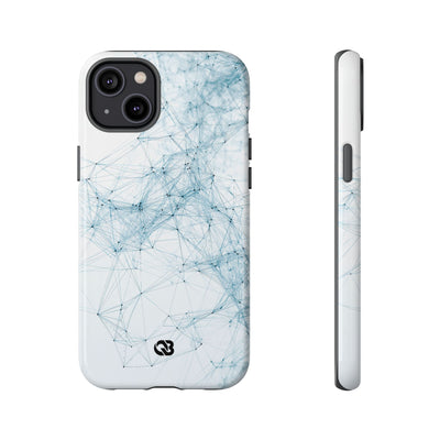 Blue Tough Phone Case for iPhone - Glacial Neural Web