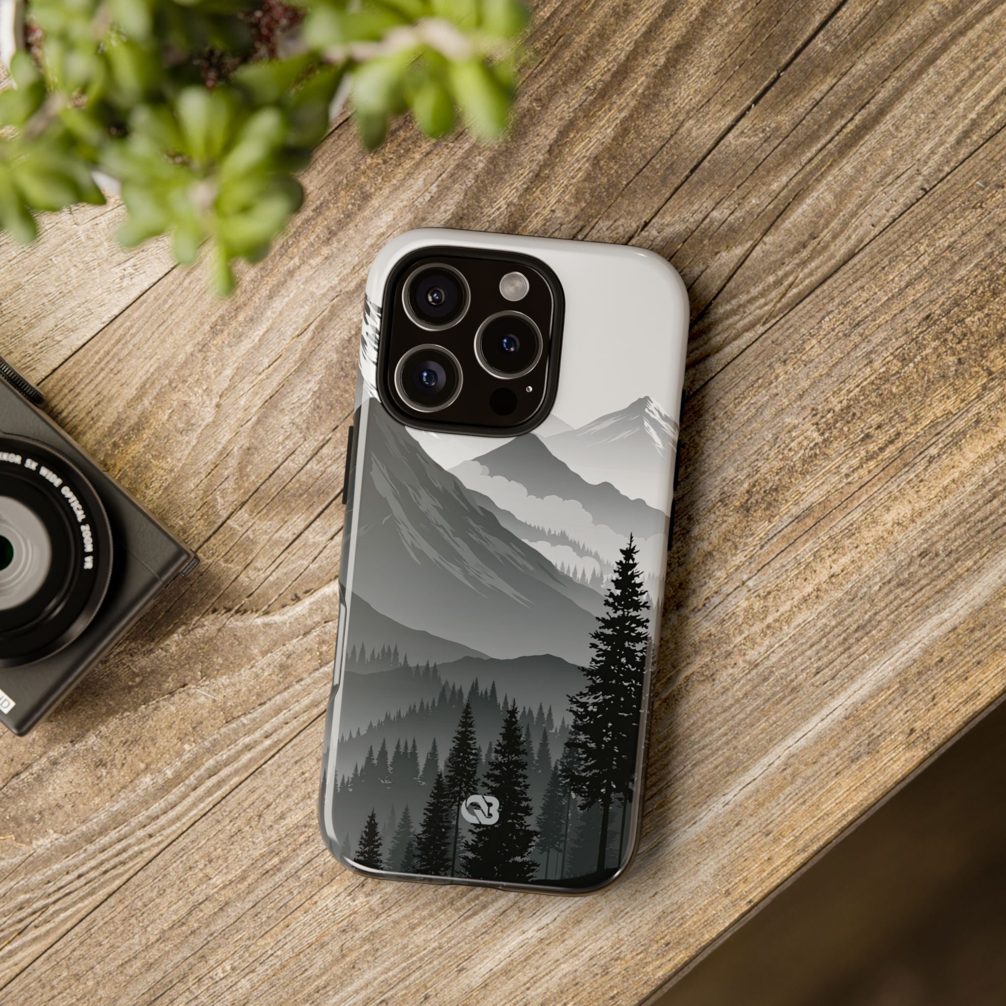 Grey Tough Phone Case for iPhone - Granite Ridge Mist