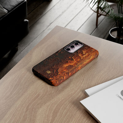 Orange Tough Phone Case for Samsung - Oxidized Iron Crust
