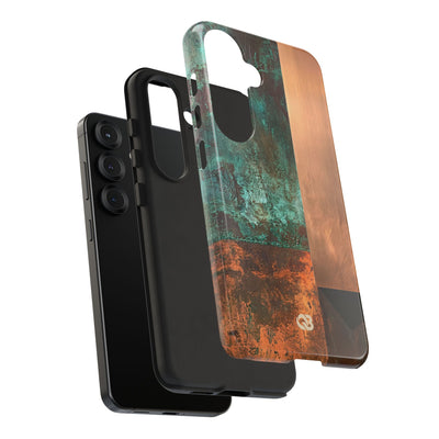 Teal Tough Phone Case for Samsung - Verdigris Copper Slab