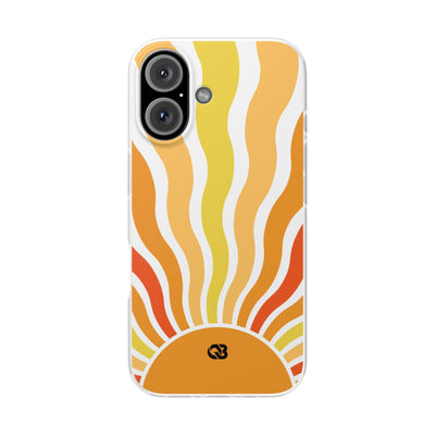 Amber Solar Waves · Soft Phone Case for iPhone