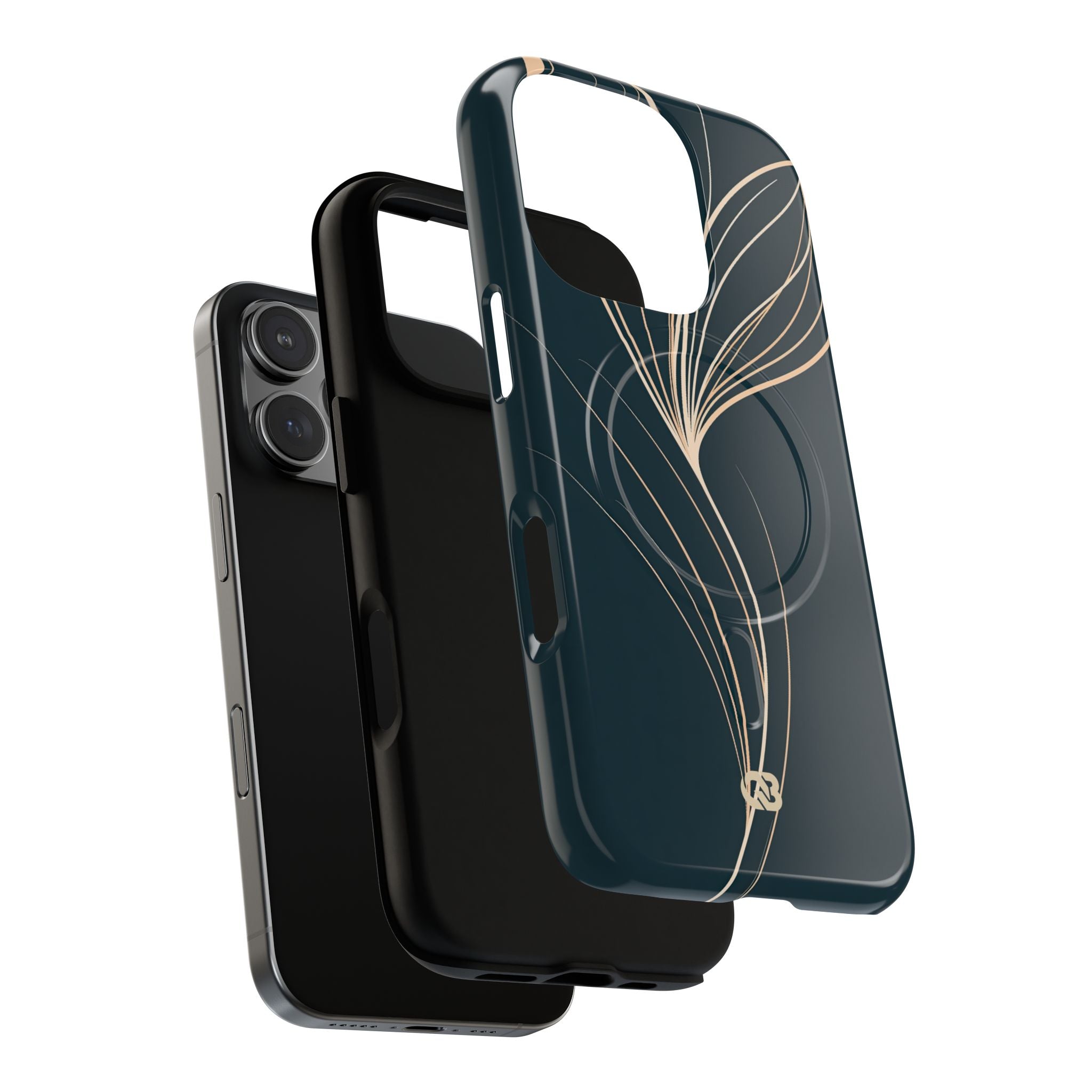 Teal Tough 2.0 Magsafe Phone Case for iPhone - Sandstone Silk Flora