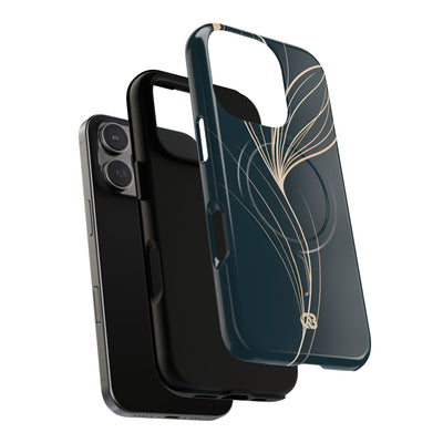 Teal Tough 2.0 Magsafe Phone Case for iPhone - Sandstone Silk Flora
