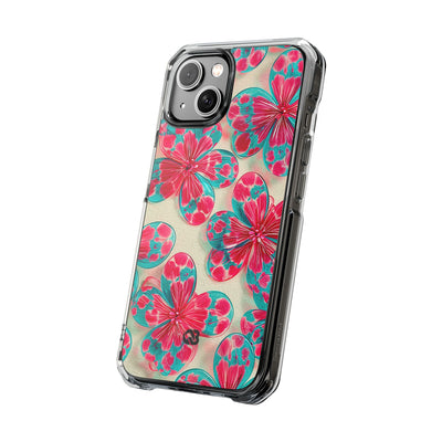Lucite Jelly Bloom · Clear Impact Magnetic Phone Case for iPhone · Pink