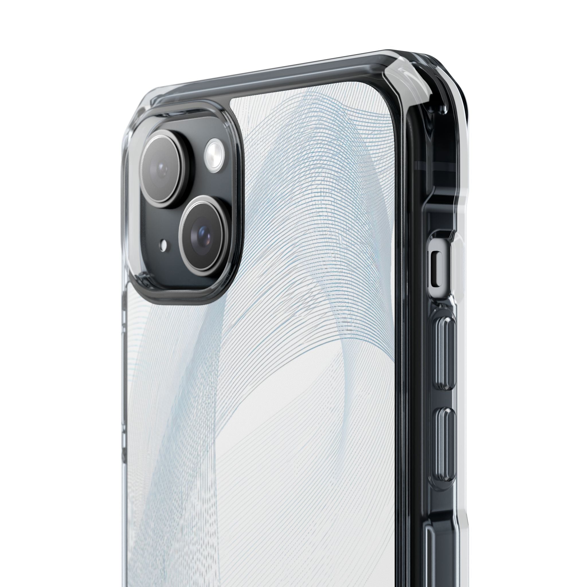 White Impact MagSafe Phone Case for iPhone - Arctic Line Current