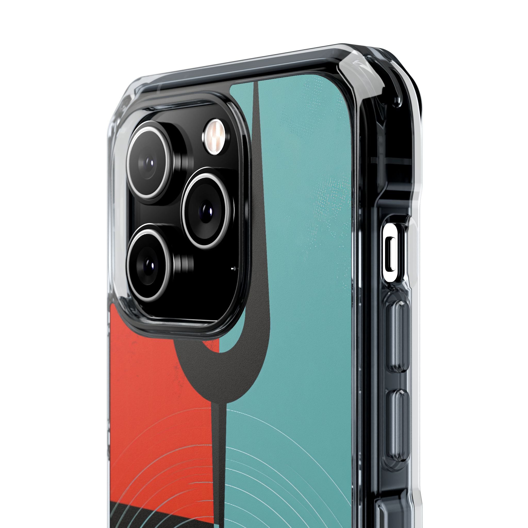 Teal Impact MagSafe Phone Case for iPhone - Sonic Static Split