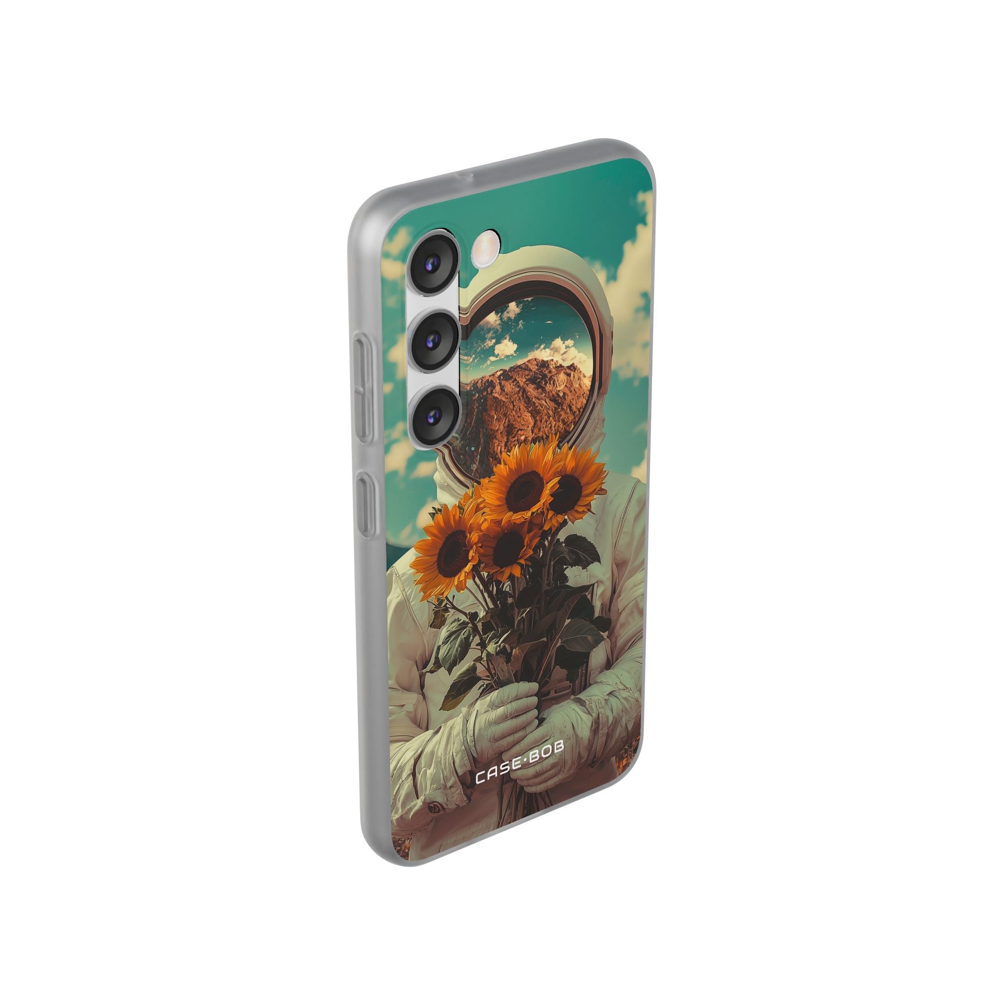 Sunflower Astronaut Samsung S23 Case - Soft