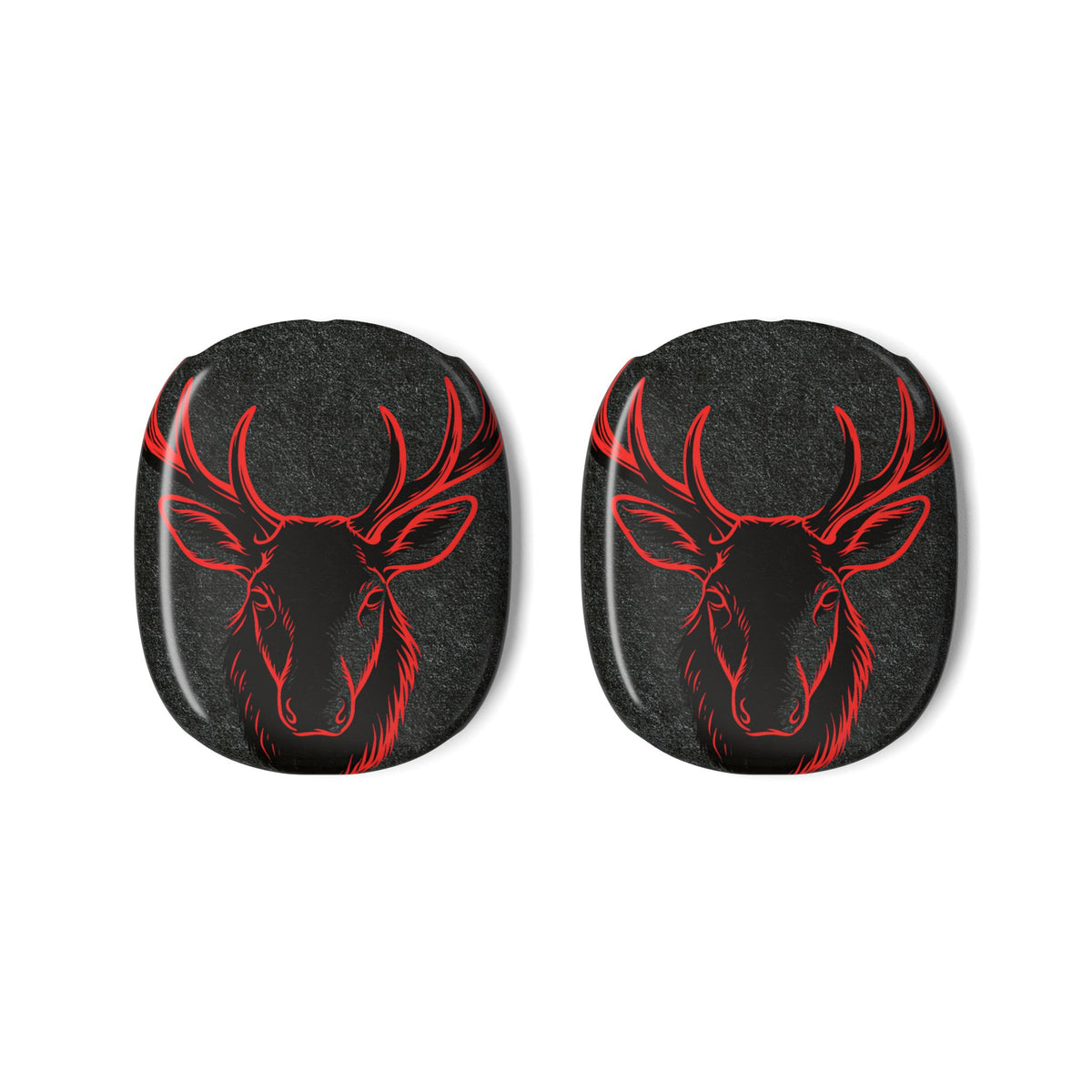 Nordic Crimson Stag · Hard Case for AirPods Max · Black