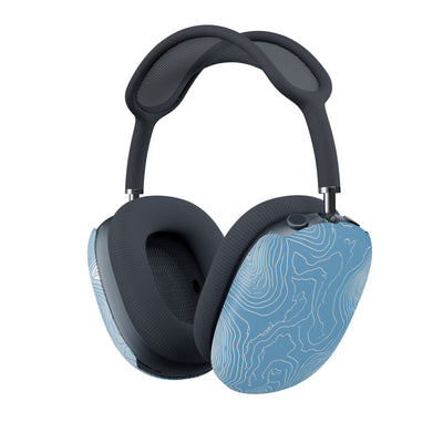 Glacial Basin Topo · Hard Case for AirPods Max · Blue