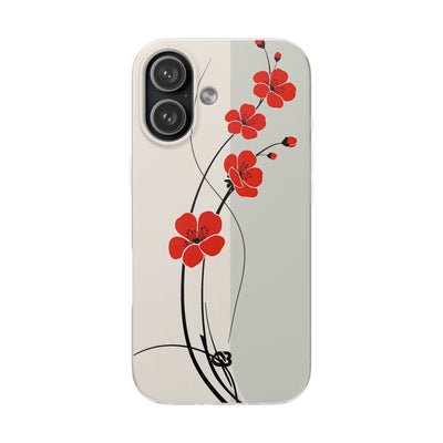 Red Lite Phone Case for iPhone - Crimson Plum Ink