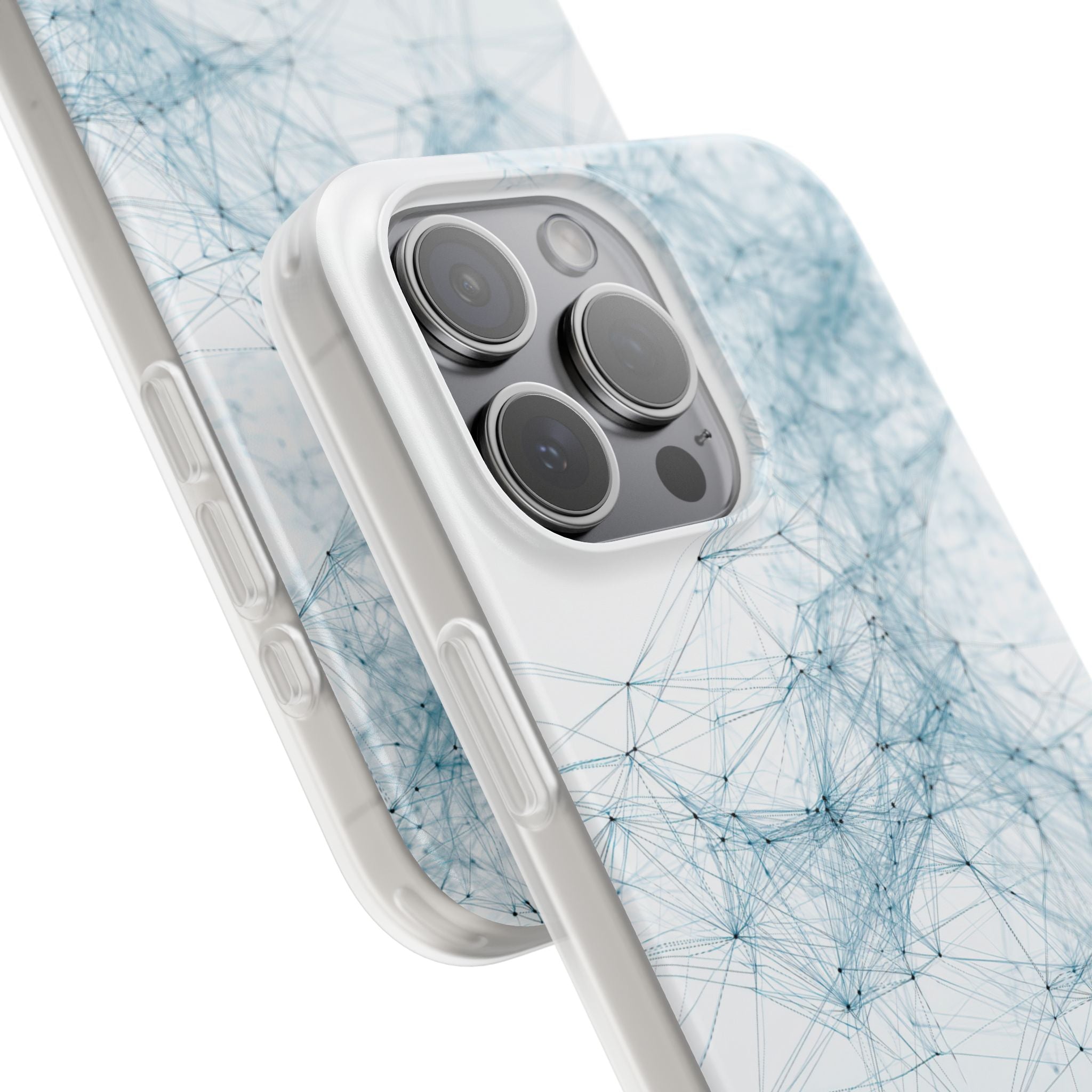 Blue Lite Phone Case for iPhone - Glacial Neural Web