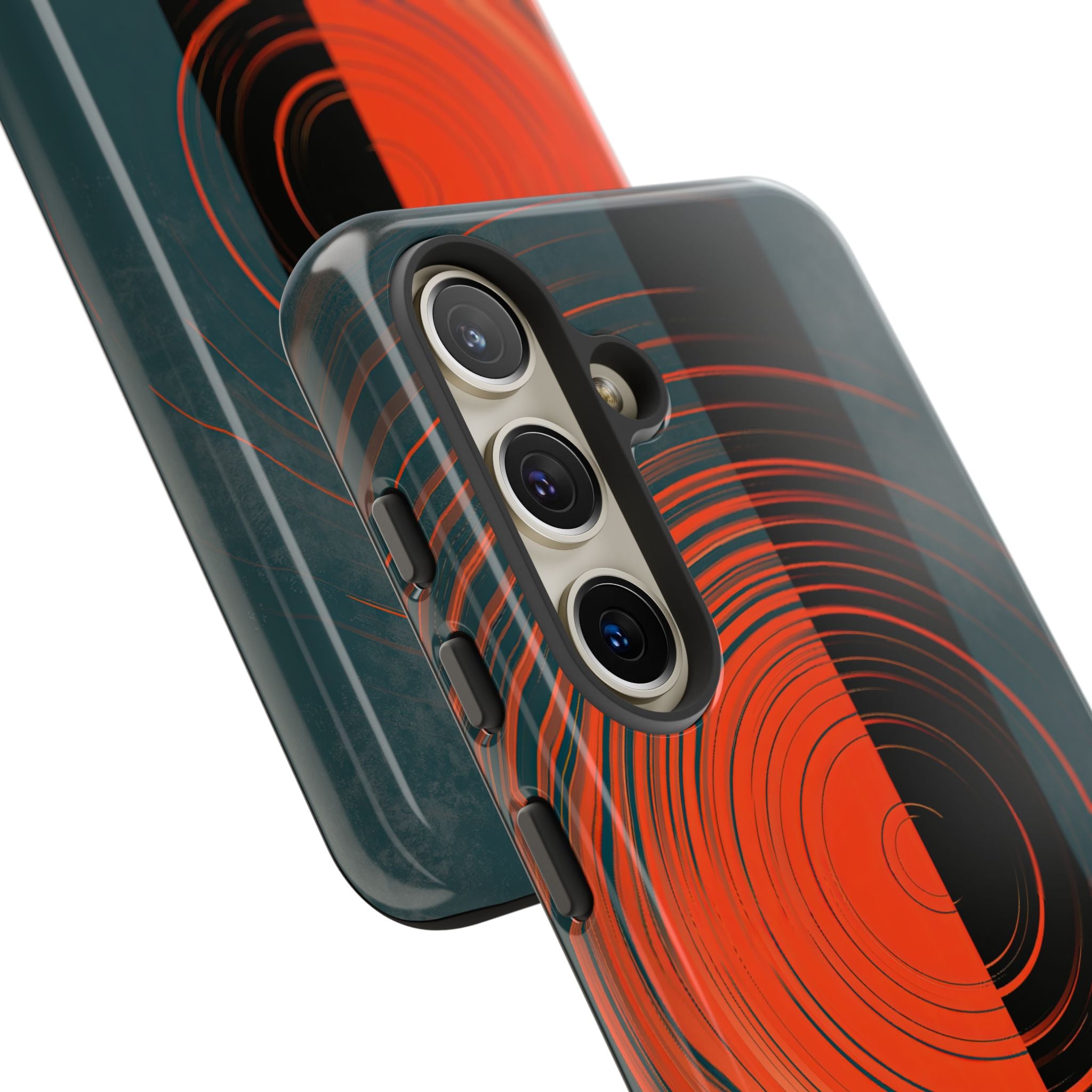 Teal Tough Phone Case for Samsung - Burnt Slate Radial