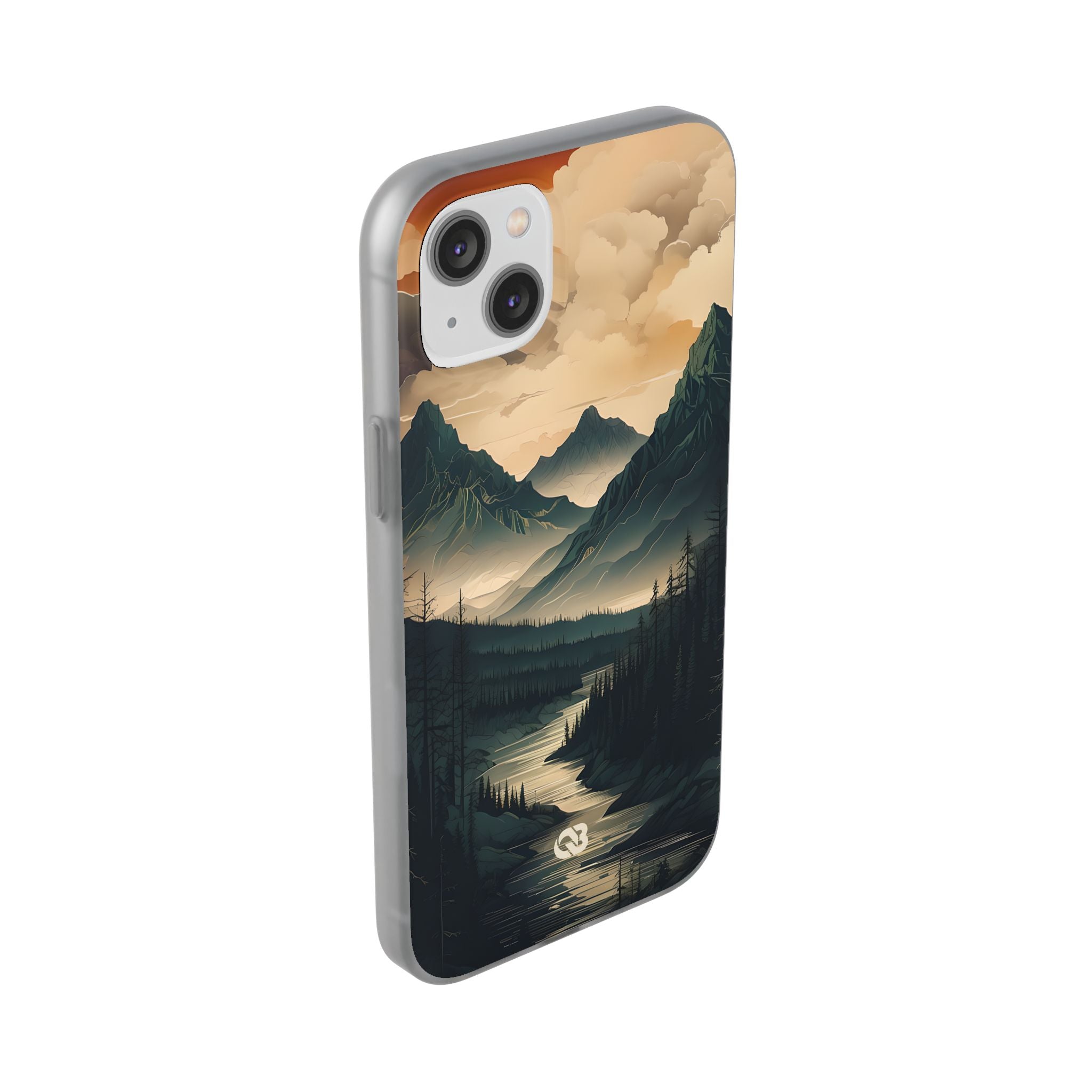 Summit River Dusk · Soft Phone Case for iPhone