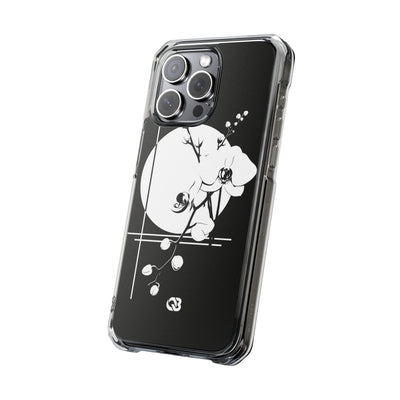 Nocturne Orchid Bloom · Clear Impact Magnetic Phone Case for iPhone ·  Black