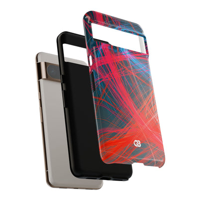 Neon Fiber Stream · Tough Phone Case for Pixel ·  Red