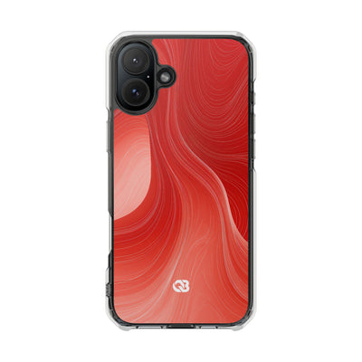 Red Impact MagSafe Phone Case for iPhone - Crimson Silk Strands