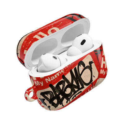 Slap Tag Collage · Hard Case for AirPods & AirPods Pro · Red