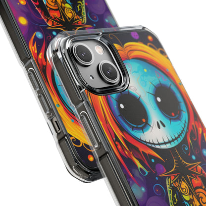 Blue Skull Swirl iPhone 14 Plus Case - Impact - CASE•BOB