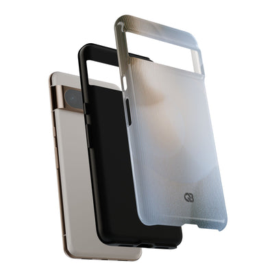 White Tough Phone Case for Google Pixel - Frosted Ribbed Sphere