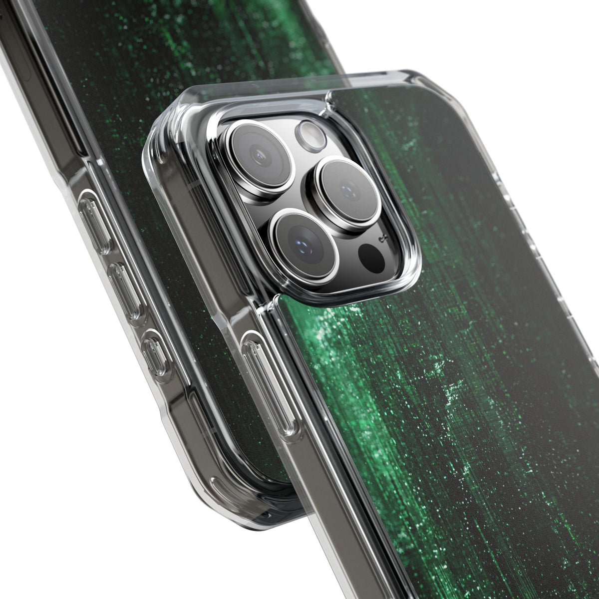 Emerald Void · Clear Impact Magnetic Phone Case for iPhone ·  Green