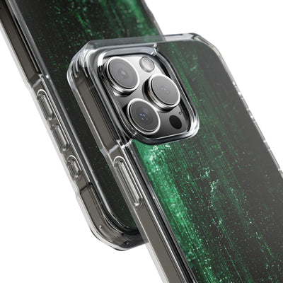 Emerald Void · Clear Impact Magnetic Phone Case for iPhone ·  Green