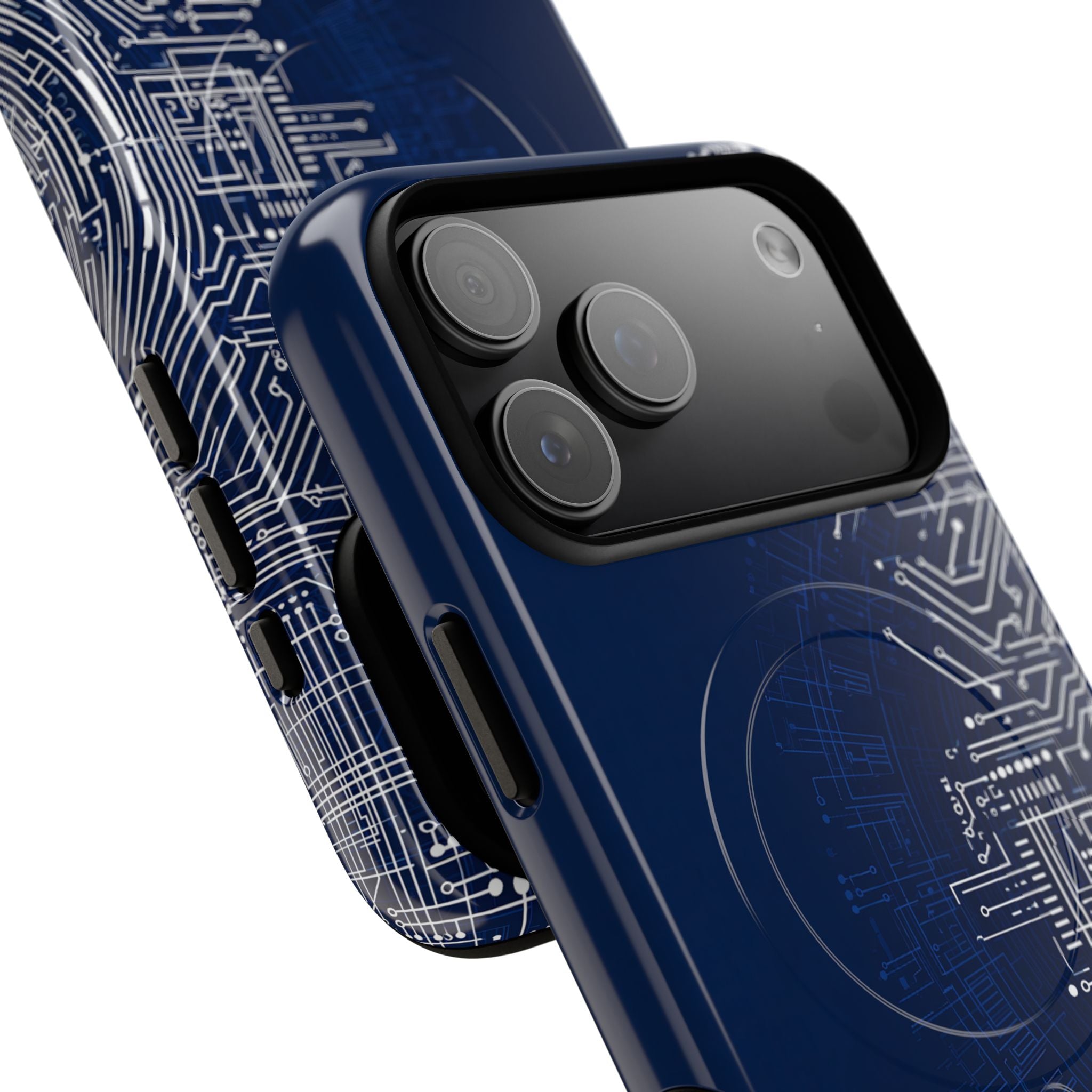 Blue Tough 2.0 Magsafe Phone Case for iPhone - Cobalt Circuit Logic