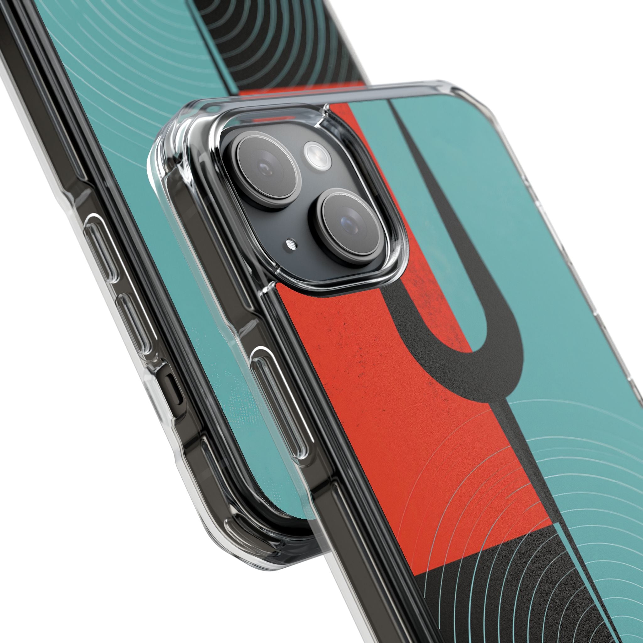 Teal Impact MagSafe Phone Case for iPhone - Sonic Static Split