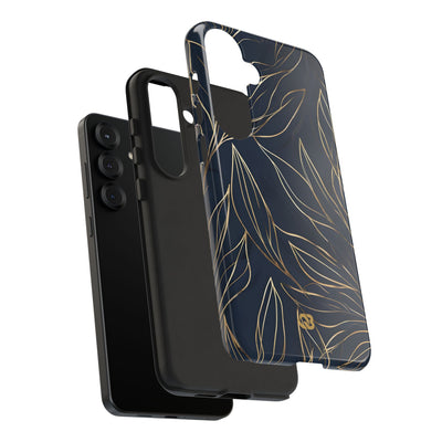 Gilded Navy Foliage · Tough Etui na telefon dla Samsung