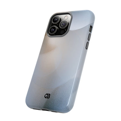White Tough Phone Case for iPhone - Frosted Ribbed Sphere