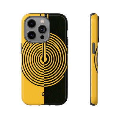 Yellow Tough Phone Case for iPhone - Voltage Sector Pulse