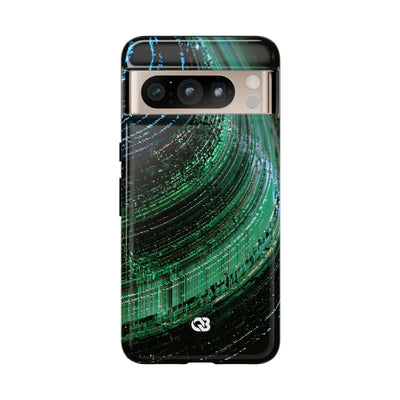 Orbital Data Stream · Tough Phone Case for Pixel ·  Green