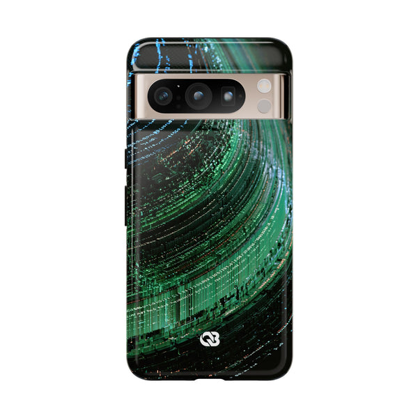 Orbital Data Stream · Tough Phone Case for Pixel ·  Green