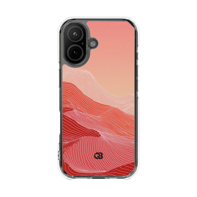 Red Impact MagSafe Phone Case for iPhone - Crimson Ridge Contour