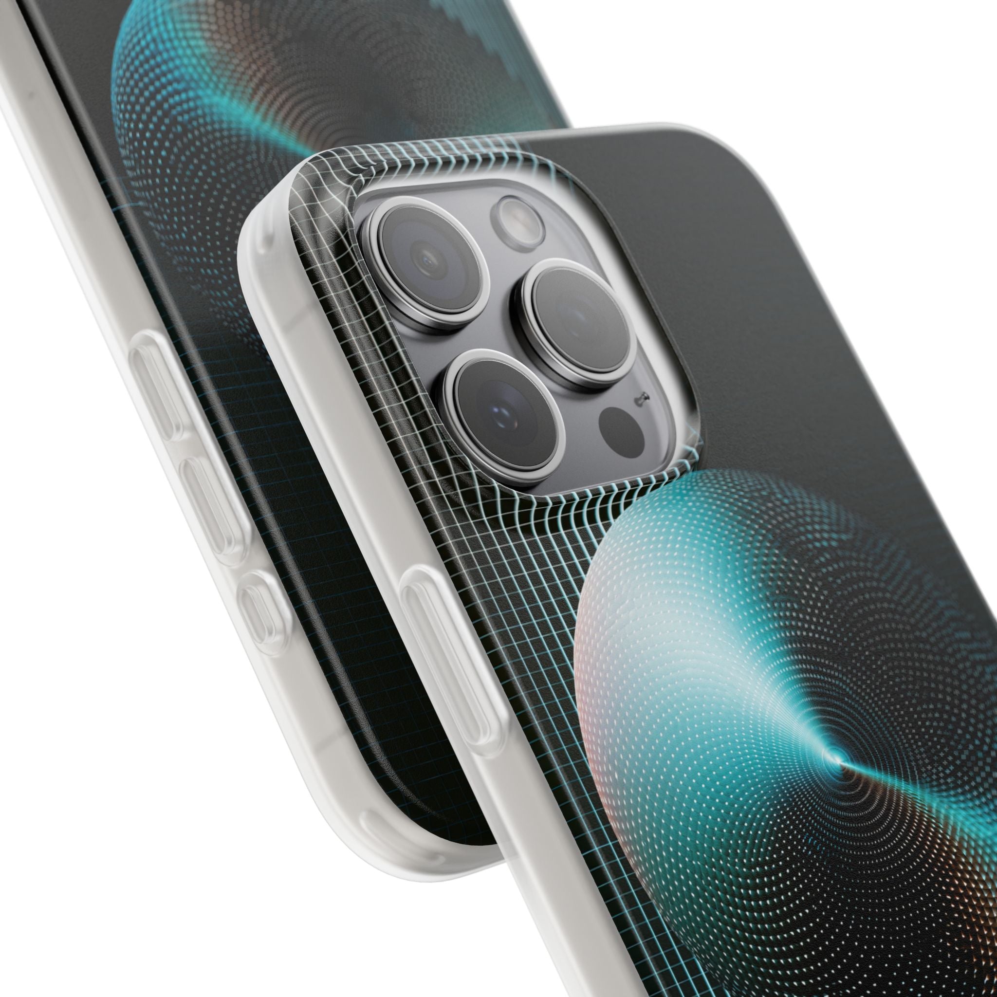 Blue Lite Phone Case for iPhone - Cyan Vector Sphere
