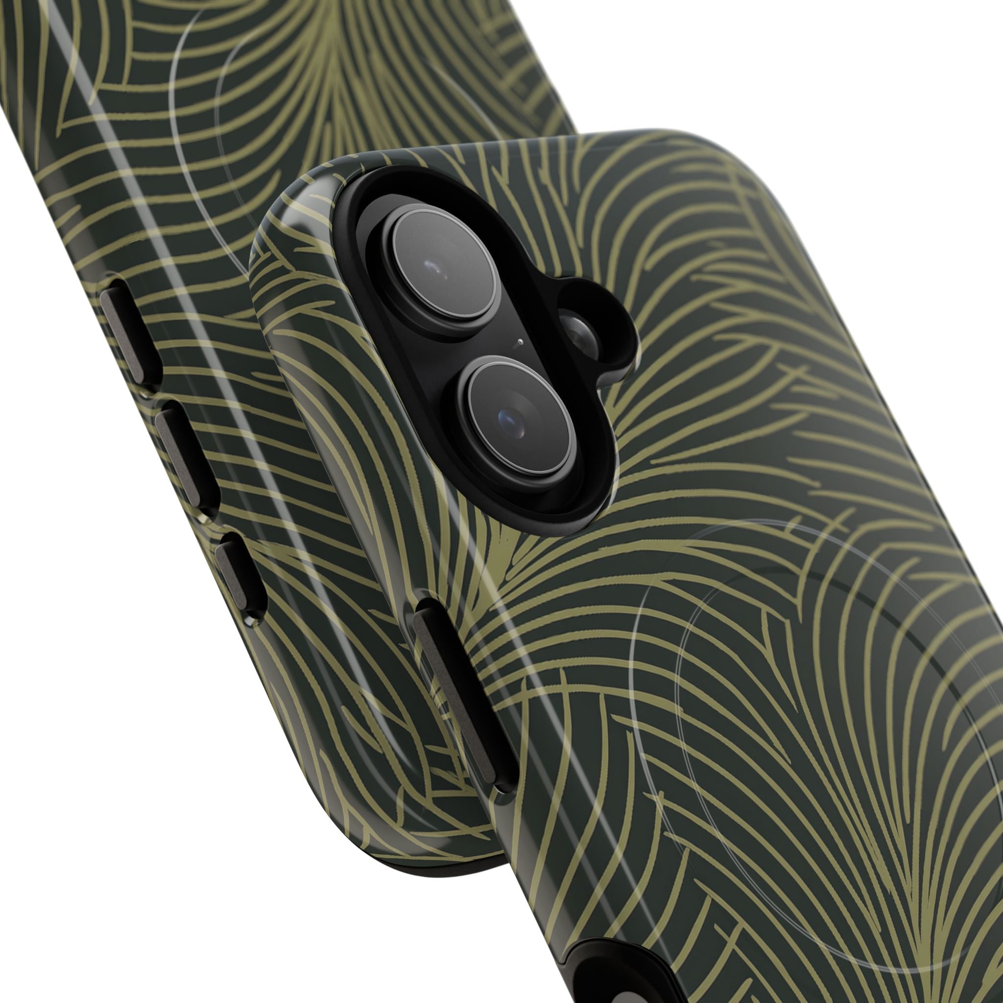 Green Tough 2.0 Magsafe Phone Case for iPhone - Dark Olive Plume