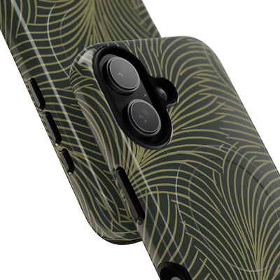 Green Tough 2.0 Magsafe Phone Case for iPhone - Dark Olive Plume