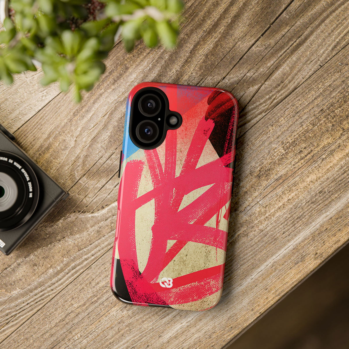 Neon Spray Tag · Tough Phone Case for iPhone · Pink